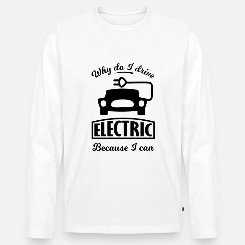 Die elektrischen Autos - Männer Premium Bio Langarmshirt - Weiß