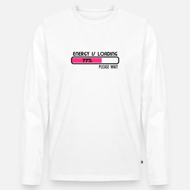 Energy loading - V2 - Männer Premium Bio Langarmshirt - Weiß