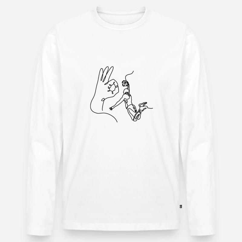 Slam dunk - Männer Premium Bio Langarmshirt - Weiß