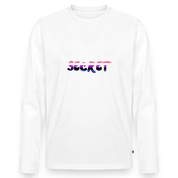 I have a secret, Genderfluid - Men's Premium Organic Long Sleeve Shirt - white - Front - Nico (187cm)