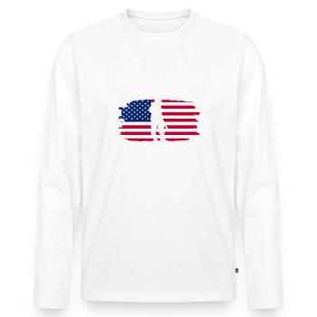 Le Memorial Day se souvient toujours de nos héros militaires - T-shirt manches longues Premium bio Homme - blanc - Devant - Nico (187cm)