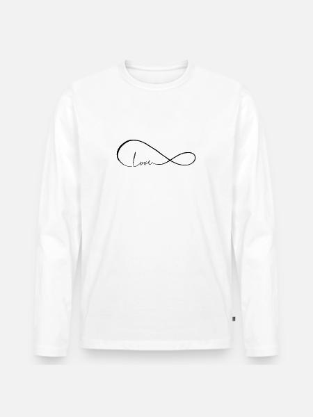 Infinite Love - Men's Premium Organic Long Sleeve Shirt - white