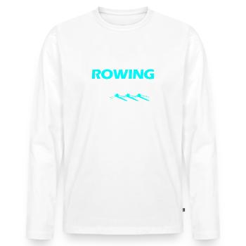 Rudern Ruderer - Männer Premium Bio Langarmshirt - Weiß - Vorne - Nico (187cm)