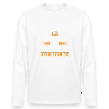 Bauaufsicht Bauleitung Ausbildung Bauleiter - Männer Premium Bio Langarmshirt - Weiß - Vorne - Nico (187cm)