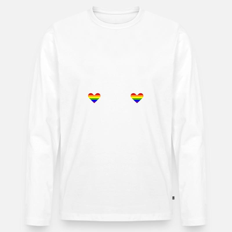Love is love - Männer Premium Bio Langarmshirt - Weiß