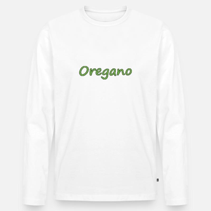 Oregano - Männer Premium Bio Langarmshirt - Weiß