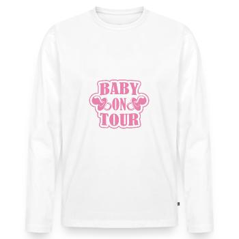 Baby on Tour - Männer Premium Bio Langarmshirt - Weiß - Vorne - Nico (187cm)
