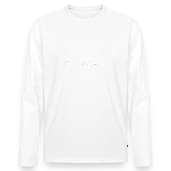 Fighter. Depression Semikolon Geschenk Suizid - Männer Premium Bio Langarmshirt - Weiß - Vorne - Nico (187cm)
