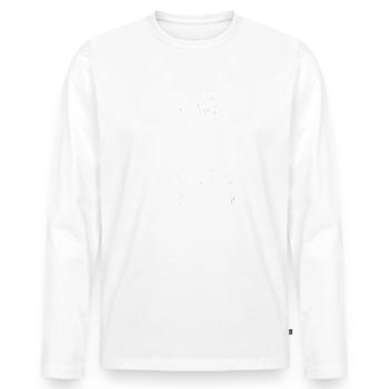 Super papa Avironneur - T-shirt manches longues Premium bio Homme - blanc - Devant - Nico (187cm)