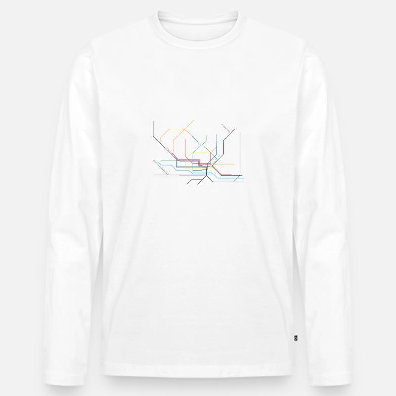 Hamburg - Männer Premium Bio Langarmshirt - Weiß