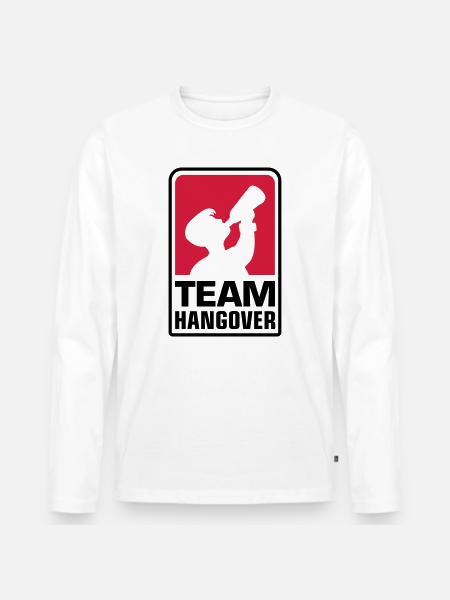 team logo hangover - Männer Premium Bio Langarmshirt - Weiß