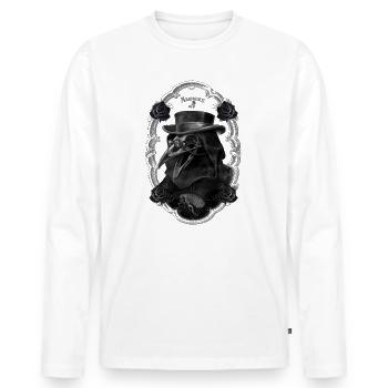 Alchemy England Black Death - Men's Premium Organic Long Sleeve Shirt - white - Front - Nico (187cm)