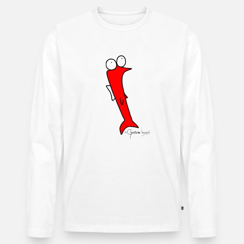 Plötzfisch © Chyropterum Innoxius - Männer Premium Bio Langarmshirt - Weiß