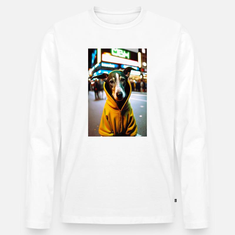 Anthropomorph 06 - Männer Premium Bio Langarmshirt - Weiß