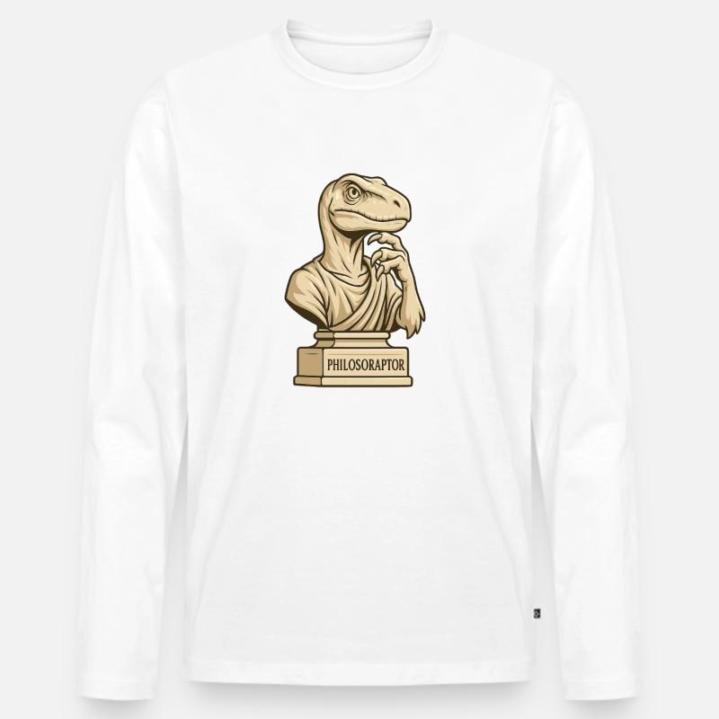 Philosoraptor - T-shirt manches longues Premium bio Homme - blanc