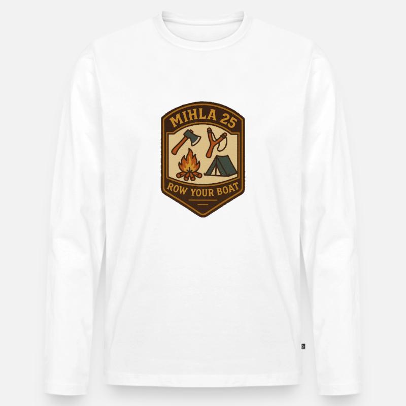 Mihla 2025 - Männer Premium Bio Langarmshirt - Weiß