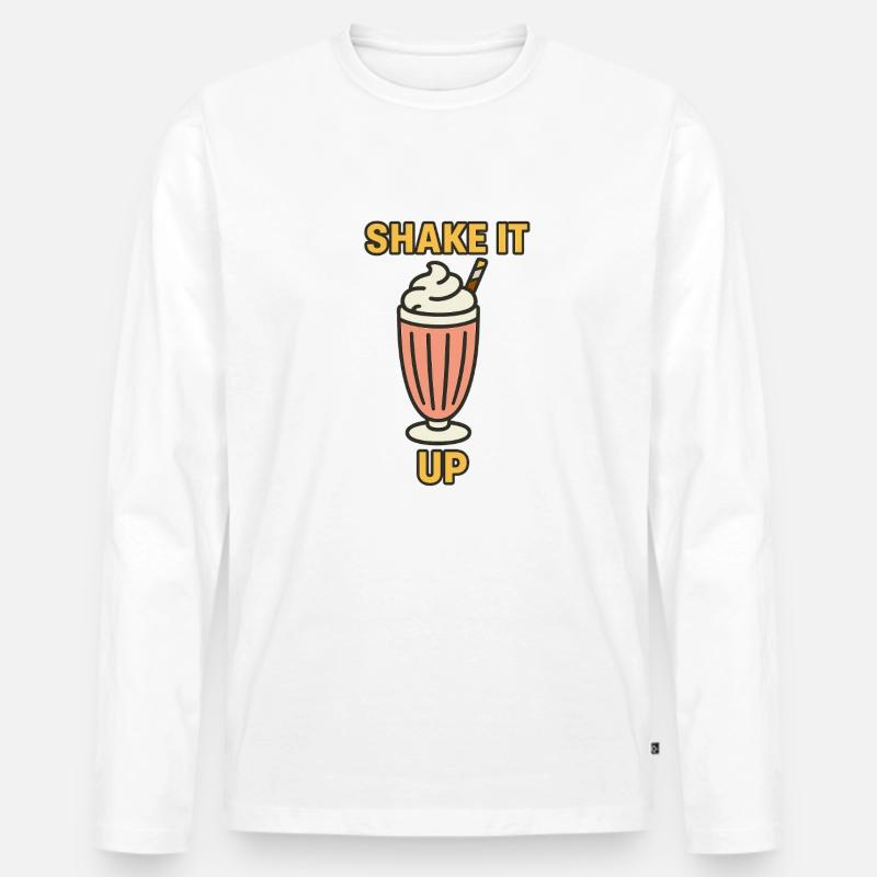 Shake it up Motivational Design - Männer Premium Bio Langarmshirt - Weiß