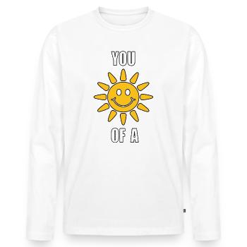 Soleil antisocial - T-shirt manches longues Premium bio Homme - blanc - Devant - Nico (187cm)