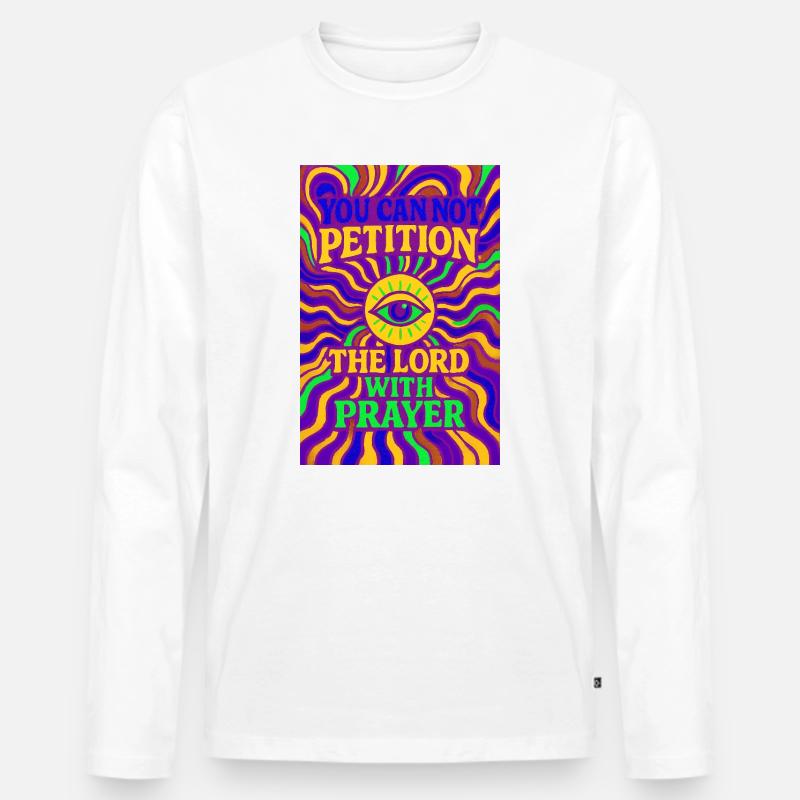 Prayer 3 - Männer Premium Bio Langarmshirt - Weiß