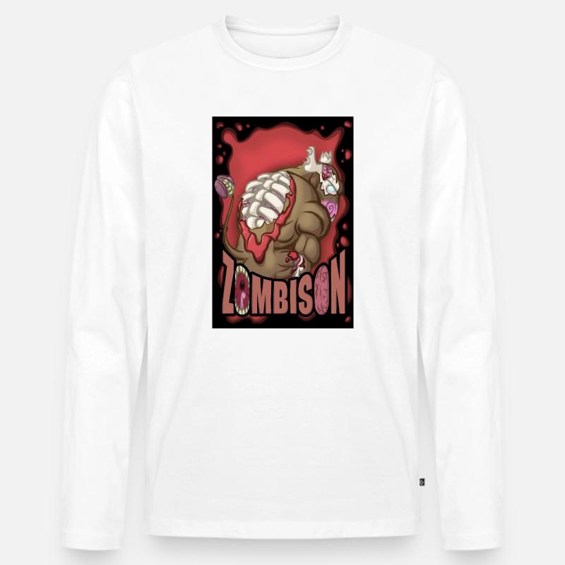 Zombison 2 Poster - Männer Premium Bio Langarmshirt - Weiß