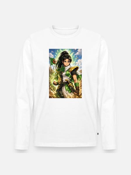 DZ Manga – Kvinder - Premium økologisk langærmet T-shirt til mænd - hvid
