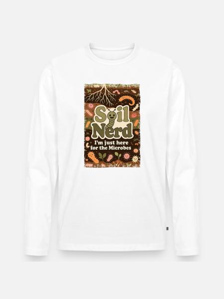 Bio Bärtner Self-Sufficiency Ecological Farmer Gar - Men's Premium Organic Long Sleeve Shirt - white