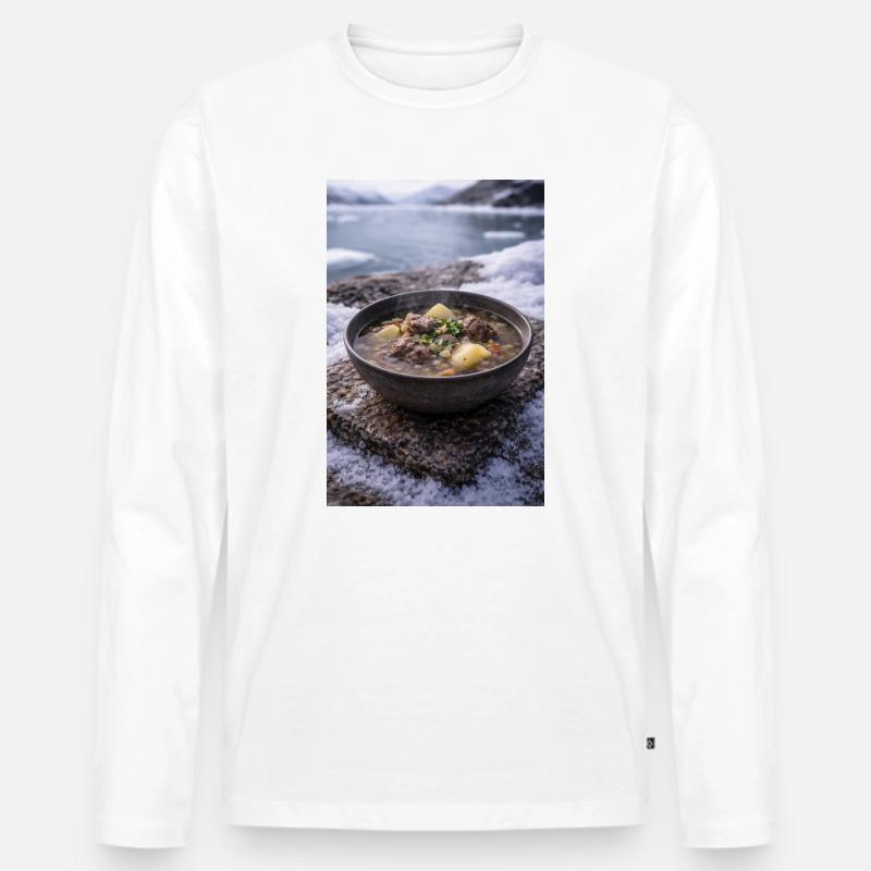 Suaasat - Männer Premium Bio Langarmshirt - Weiß