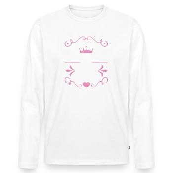 Jahrgang 1995 Schneiderin Kollegin Schneiderei - Männer Premium Bio Langarmshirt - Weiß - Vorne - Nico (187cm)