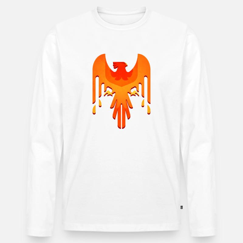 Phoenix - Männer Premium Bio Langarmshirt - Weiß