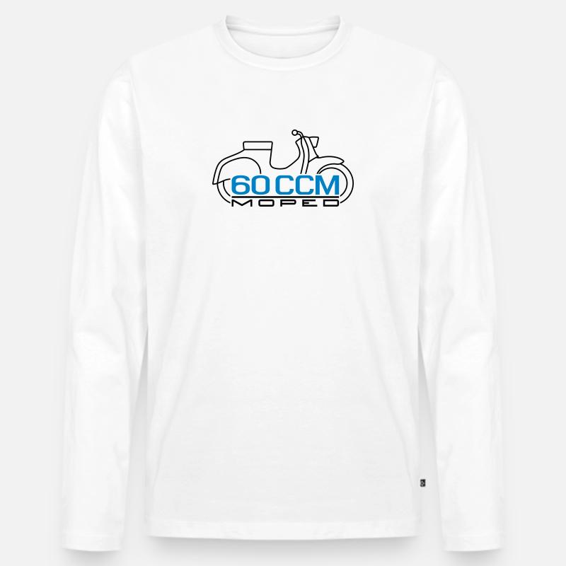 KR50 60ccm Moped Emblem - Männer Premium Bio Langarmshirt - Weiß