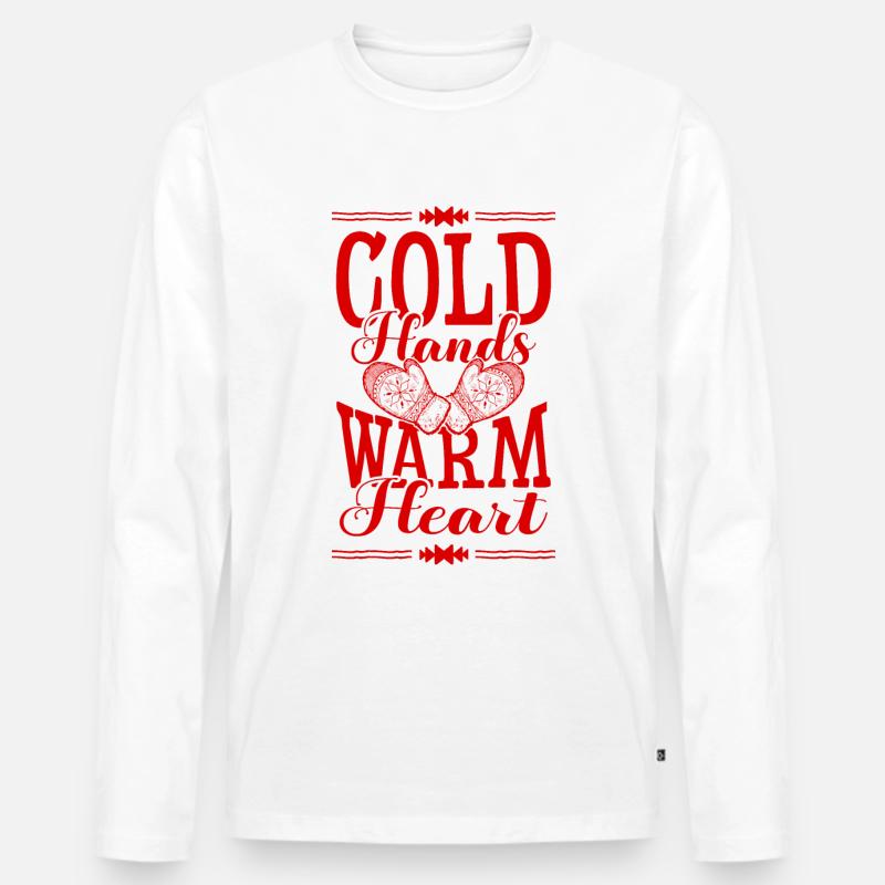 Frost winter - Männer Premium Bio Langarmshirt - Weiß