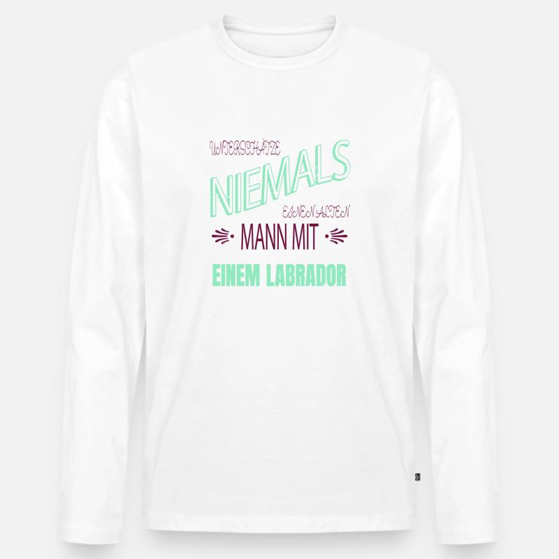 bester boxer spruch geschenk - Männer Premium Bio Langarmshirt - Weiß