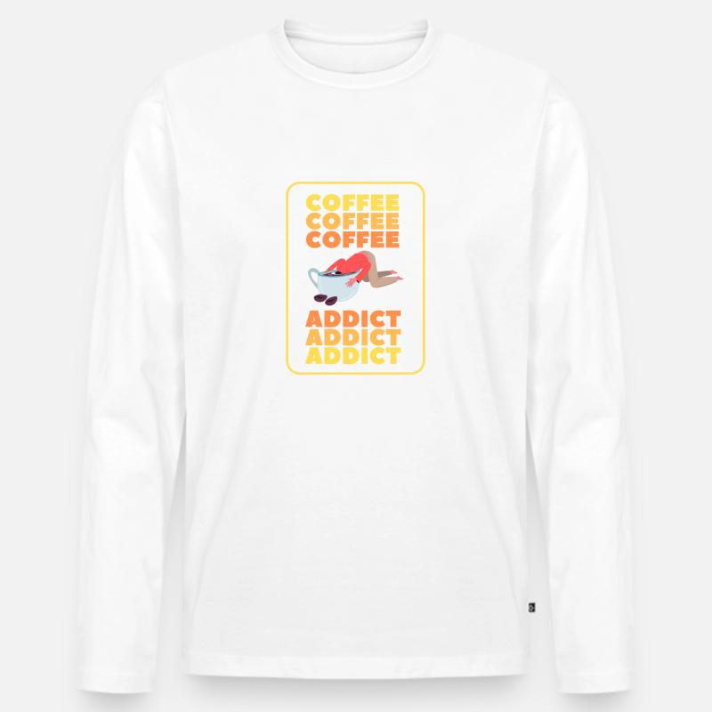 Coffee Addict - Männer Premium Bio Langarmshirt - undefined
