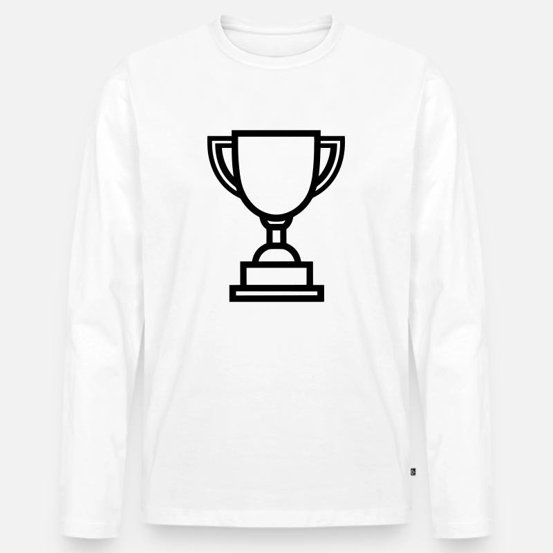 Trophäe - Männer Premium Bio Langarmshirt - Weiß