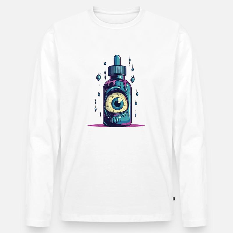 Seheressenz - Männer Premium Bio Langarmshirt - Weiß