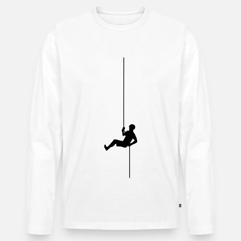 Klettern Hill Climbing - Männer Premium Bio Langarmshirt - Weiß