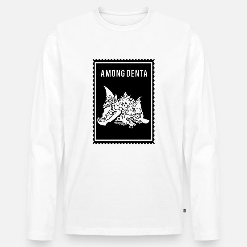 Among Denta- Wayang - Männer Premium Bio Langarmshirt - Weiß