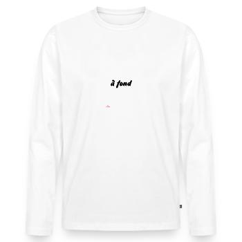 Homme Moto Motard Maillot motarde manche courte - T-shirt manches longues Premium bio Homme - blanc - Devant - Nico (187cm)