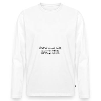 Homme Moto Motard Maillot motarde manche courte - T-shirt manches longues Premium bio Homme - blanc - Devant - Nico (187cm)