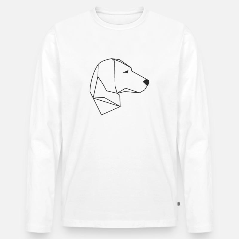 Weimaraner Hund Geschenkidee - Männer Premium Bio Langarmshirt - Weiß