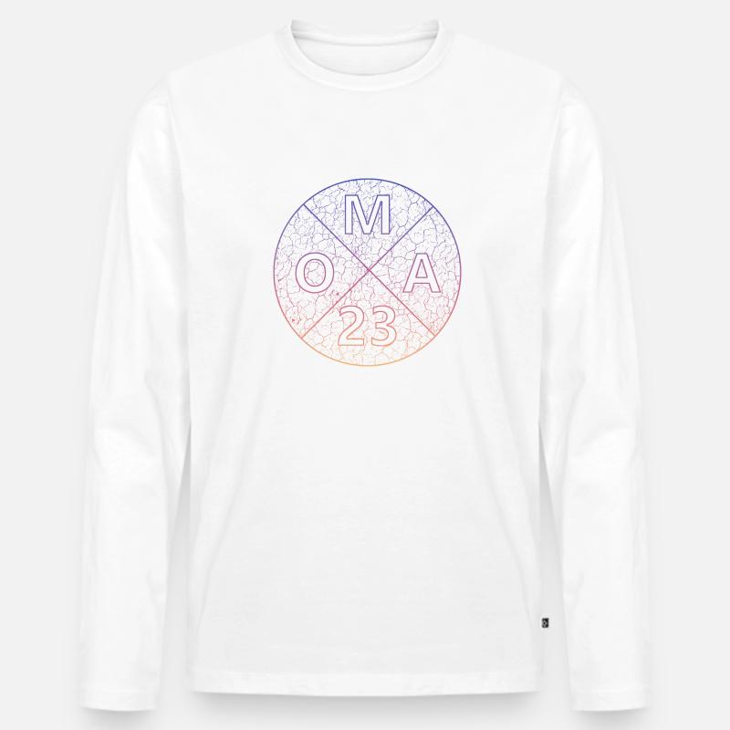 Oma 23 - Männer Premium Bio Langarmshirt - Weiß