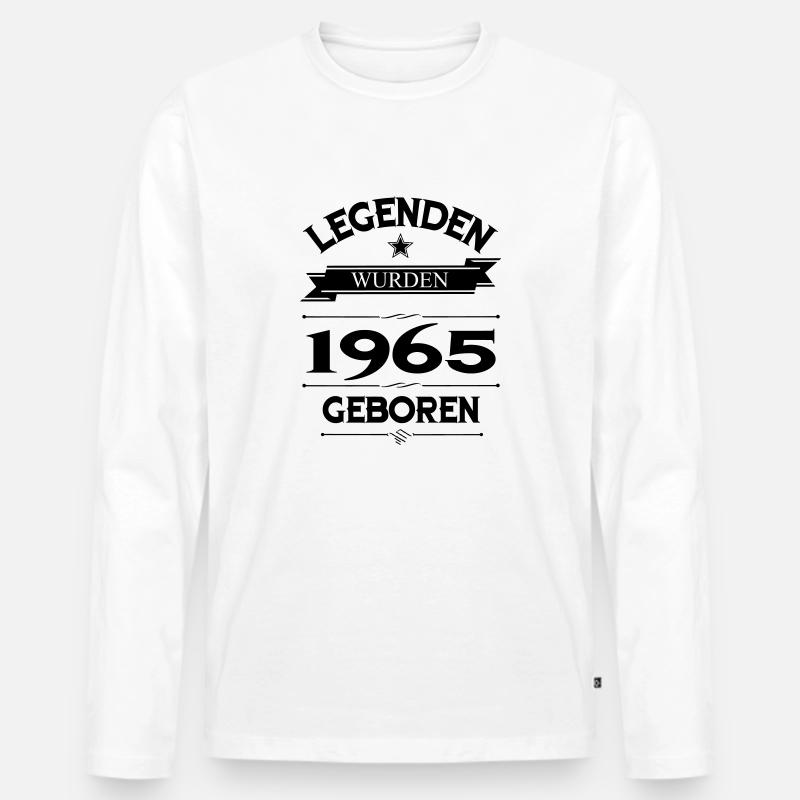 1965 - Männer Premium Bio Langarmshirt - Weiß