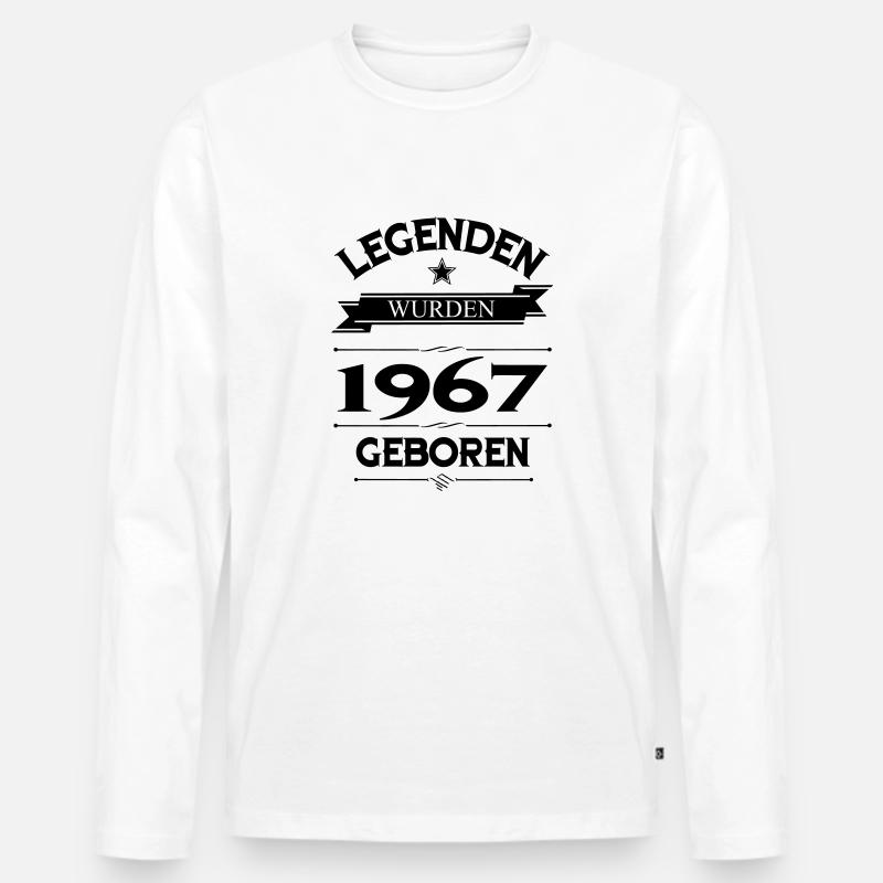 1967 - Männer Premium Bio Langarmshirt - Weiß