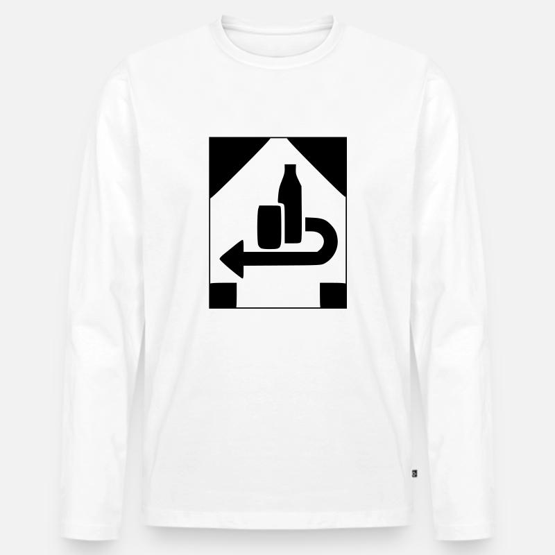 Pfandsymbol - Männer Premium Bio Langarmshirt - Weiß
