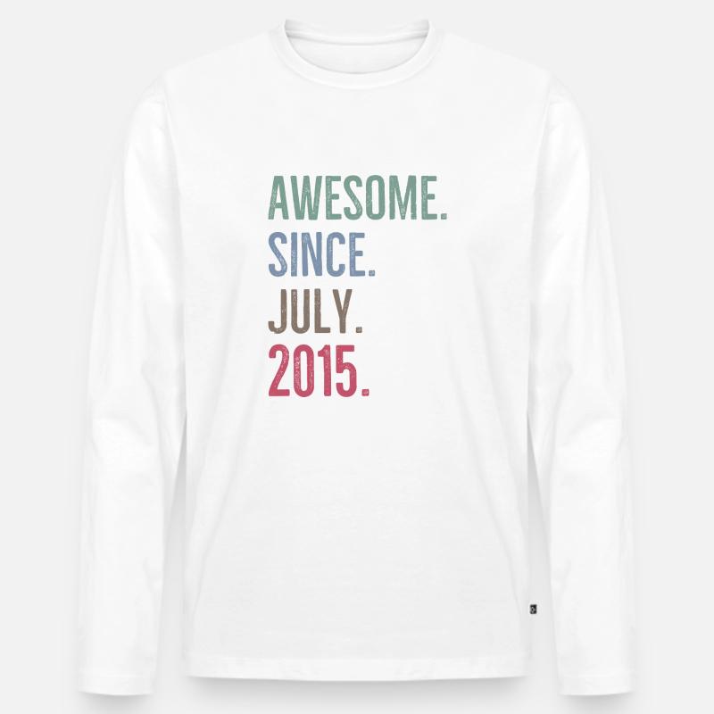 Awesome seit Juli 2015 - Männer Premium Bio Langarmshirt - Weiß