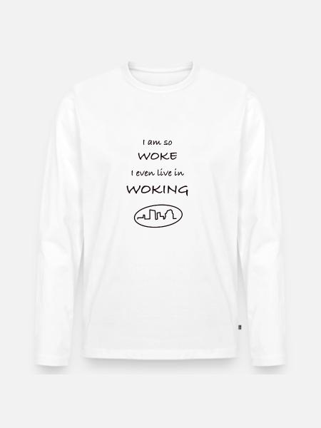 Woke of woking - Men's Premium Organic Long Sleeve Shirt - white
