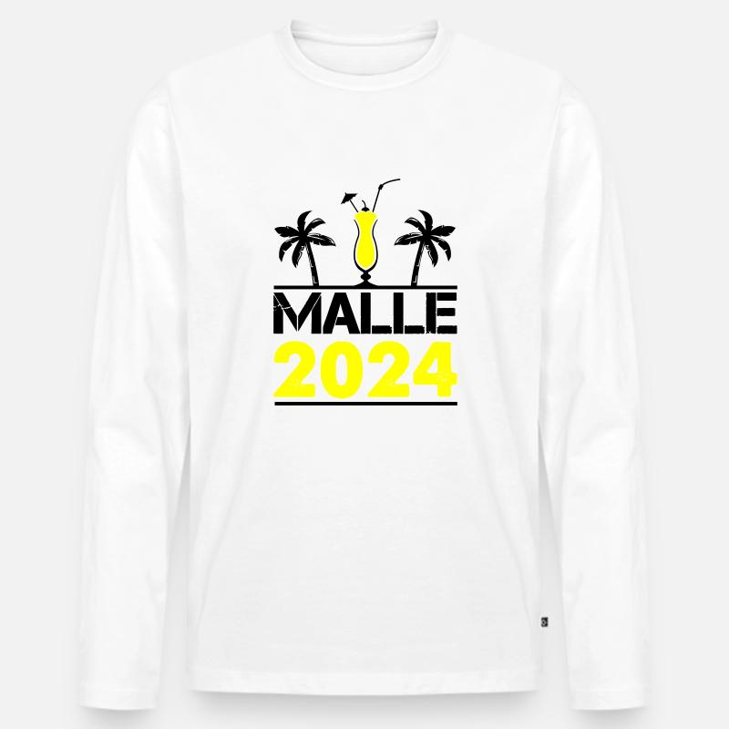 malle 2024 - Männer Premium Bio Langarmshirt - Weiß