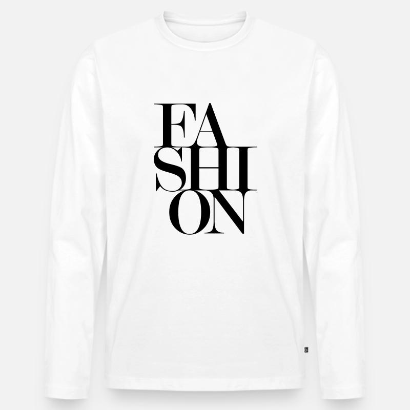 FASHION Design - Männer Premium Bio Langarmshirt - Weiß