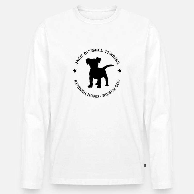 Jack Russell Terrier - Männer Premium Bio Langarmshirt - Weiß