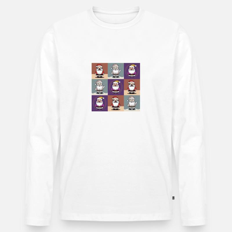 Weihnachtsmann 2023 - Männer Premium Bio Langarmshirt - Weiß
